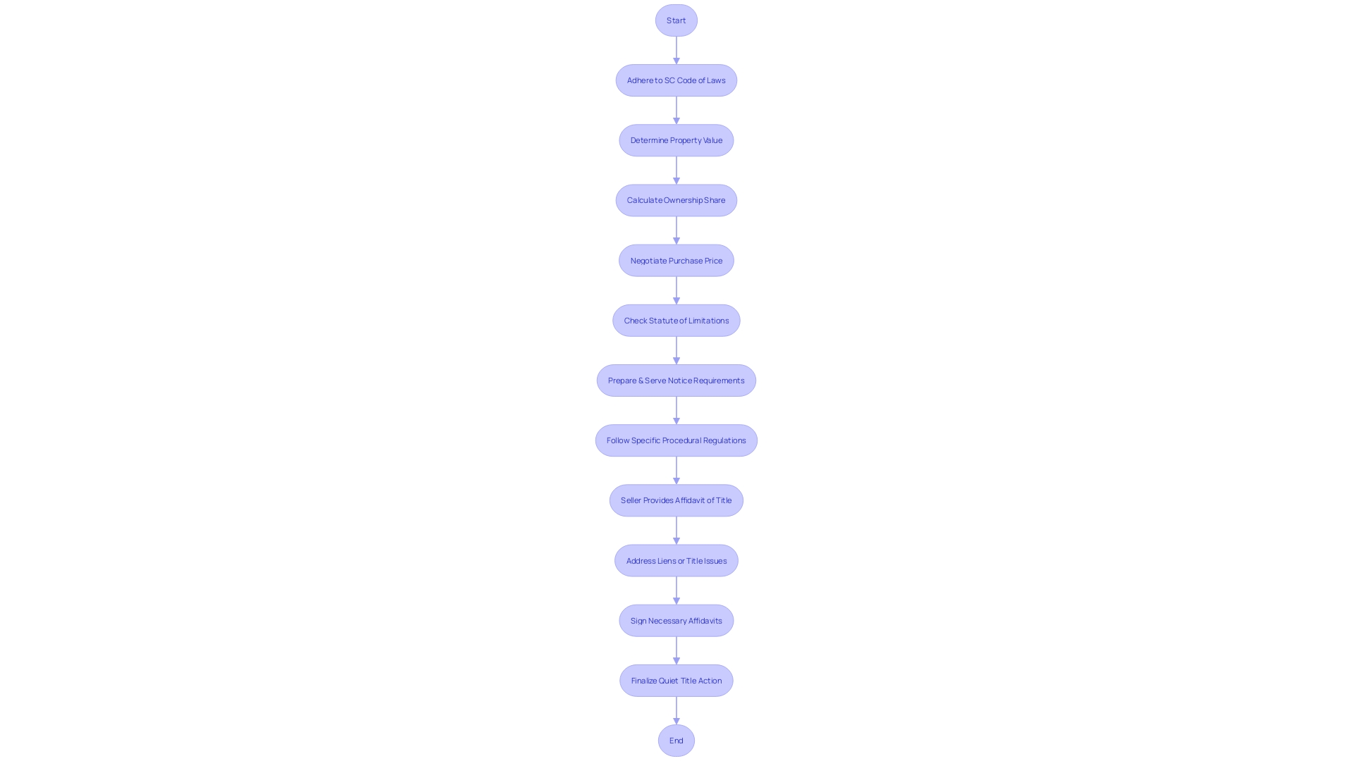 Flowchart: South Carolina Quiet Title Process