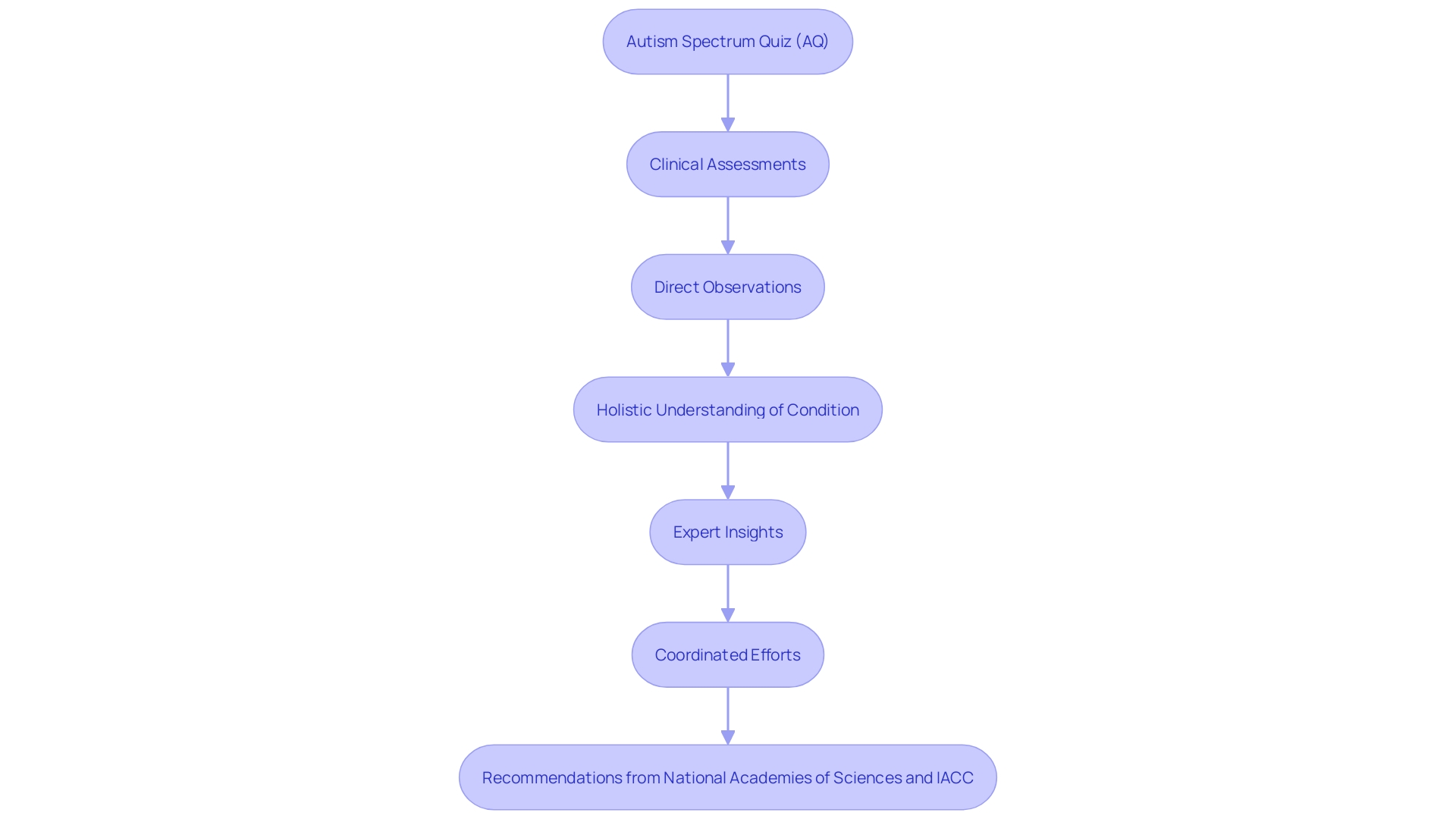 This flowchart illustrates the comprehensive evaluation process for autism assessment, highlighting the integration of various methods and expert insights.